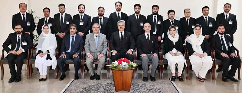 The Hon'ble Chief Justice of Pakistan, Mr. Justice Yahya Afridi, in a group photo with Delegation of Civil Judges from Khyber Pakhtunkhwa who are under training at the Federal Judicial Academy under Professional Exchange Program at the Supreme Court of Pakistan