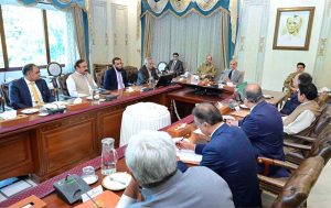 Prime Minister Muhammad Shehbaz Sharif meets his economic team to appreciate their efforts in presenting a successful budget.