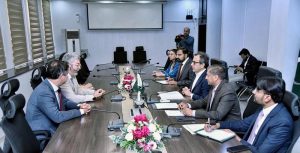 Federal Minister for Energy (Power Division), Sardar Awais Ahmad Khan Leghari, in a meeting with Spanish delegation led by Ambassador of Spain to Pakistan, Carlos Aragon
