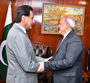 Ambassador of Iran Dr. Reza Amiri-Moghadam called on Speaker National Assembly Sardar Ayaz Sadiq at Parliament House