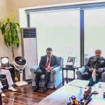 Commander of the Turkish Land Forces, Gen Metin TOKEL calls on the Minister for Defence, Khawaja Muhammad Asif