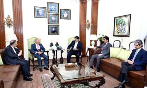 Sindh Chief Minister Syed Murad Ali Shah meets with Mr Tassos Kotzanastassis, Managing Partner of Petra Hospitality Management Company, Istanbul, Türkiye, accompanied by Mr Zahir Rahimtoola, CEO of ECOM PK Ltd and local representative of Petra Hospitality, at the CM House