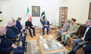 Prime Minister Muhammad Shehbaz Sharif and President of Iran Dr. Masoud Pezeshkian meet in Islamabad.