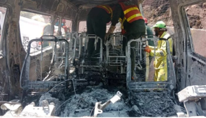 10 killed, 13 injured after tourist van catches fire on Murree Expressway