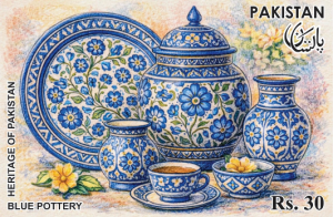 Pakistan Post unveils special blue pottery stamp series to celebrate cultural heritage