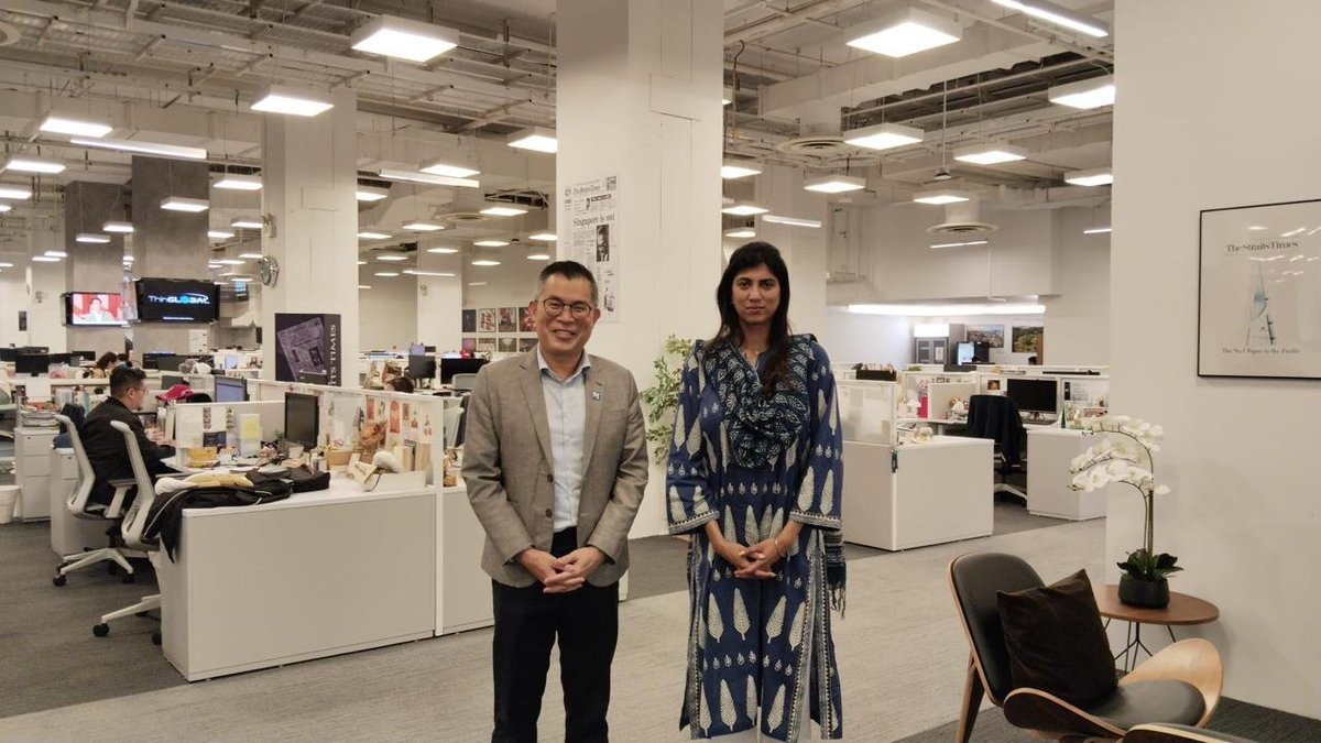 Pakistan's envoy visits The Straits Times; discusses bilateral ties, media engagement