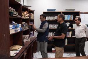 Yawar Hussain reviews facilities at PSB Islamabad