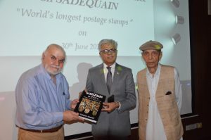 Pakistan Post unveils world’s longest Sadequain stamp artwork on artist’s 96th birth anniversary
