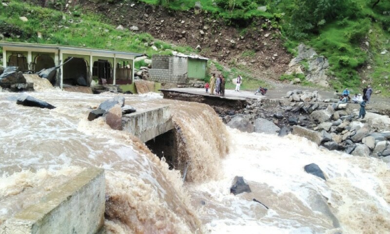 Flash floods damage