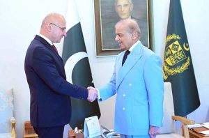 Minister for Foreign and European Affairs of the Republic of Croatia, H.E. Dr. Gordan Grlic Radman calls on Prime Minister Muhammad Shehbaz Sharif.