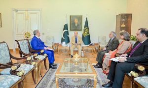 Ambassador of the Republic of Azerbaijan to Pakistan, H.E. Mr. Khazar Farhadov, paid a farewell call on Prime Minister Muhammad Shehbaz Sharif.