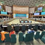 A view of the 9th OIC Ministerial Conference on Women, held under the theme 'Socio-Economic and Political Empowerment of Women in the OIC Countries: Challenges and Way Forward,' hosted by the Government of Pakistan under the auspices of the Ministry of Human Rights at the Convention Centre