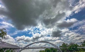A beautiful view of clouds hovering over the skies of the Federal Capital.