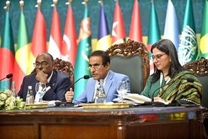 Abdul Khaliq Shaikh , Secretary, Ministry of Human Rights delivering opening remarks during the 9th OIC Ministerial Conference on Women, held under the theme 'Socio-Economic and Political Empowerment of Women in the OIC Countries: Challenges and Way Forward,' hosted by the Government of Pakistan under the auspices of the Ministry of Human Rights at the Convention Centre