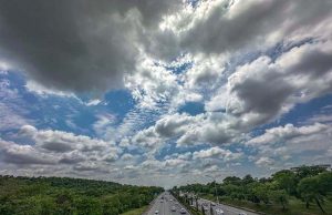 A beautiful view of clouds hovering over the skies of the Federal Capital.
