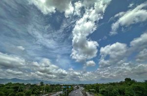 A beautiful view of clouds hovering over the skies of the Federal Capital.