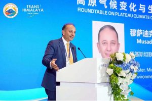 Federal Minister for Climate Change and Environmental Coordination, Dr. Musadik Malik, addressed the 5th China Xizang Trans-Himalaya Forum for International Cooperation during his visit to the Xizang Autonomous Region of China
