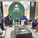 Federal Minister for Law and Justice Azam Nazeer Tarar meeting with H.E. Ms. Hind Qabawat, Minister of Social Welfare and Labour, Syria on the sidelines of the 9th OIC Ministerial Conference on Women, held under the theme 'Socio-Economic and Political Empowerment of Women in the OIC Countries: Challenges and Way Forward,' hosted by the Government of Pakistan under the auspices of the Ministry of Human Rights at the Convention Centre