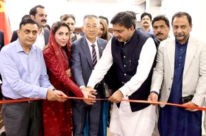 Speaker Punjab Assembly Malik Ahmed and Consul General China in Lahore, Sun Yan inaugurate an exhibition of photographs of APP photographer Aamir Khan during the 75 years of Pakistan-China diplomatic relations at the Punjab Assembly.