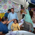 Doctor examine patients and provide free medical tests and medicines during a free medical camp organized under the supervision of Islamia Hospital