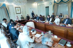 A delegation of newly elected members Gilgit Baltistan Assembly belonging to the PML-N meet Prime Minister Muhammad Shehbaz Sharif.