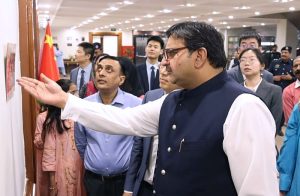 Speaker Punjab Assembly Malik Ahmed and Consul General China in Lahore, Sun Yan inaugurate an exhibition of photographs of APP photojournalist Aamir Khan during the 75 years of Pakistan-China diplomatic relations at the Punjab Assembly.