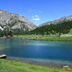 A beautiful view of Rainbow Lake, Rainbow Lake is a stunning, crystal-clear alpine lake located near Domel in the Minimarg Valley of Astore District, Gilgit-Baltistan
