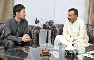 Tatsuya SUGA, Islamabad Bureau Chief, Kyodo News, Japanese news agency meeting with Managing Director Associated Press of Pakistan (APP) Muhammad Asim Khichi at APP Headquarters.