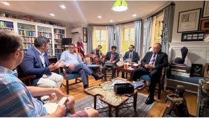 Federal Minister for Planning, Development & Special Initiatives, Ahsan Iqbal, meets senior academic leaders at Boston University during his visit to the United States to promote collaboration in higher education, research, innovation and public policy.