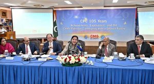 Minister of State for Education and Professional Training, Wajiha Qamar, addressing a Seminar titled: "105 Years of Communist Party of China: Achievements, Experiences, and the China- Pakistan Community of Shared Future" at Institute of Strategic Studies (ISSI).