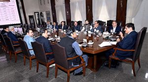Sindh Chief Minister Syed Murad Ali Shah presides over a meeting to assess wheat stocks, monitor market trends, and review measures aimed at ensuring price stability and food security across the province at the CM House.
