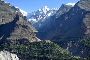 A view of the Rakaposhi on the Karakoram road between Gilgit and Karimabad.