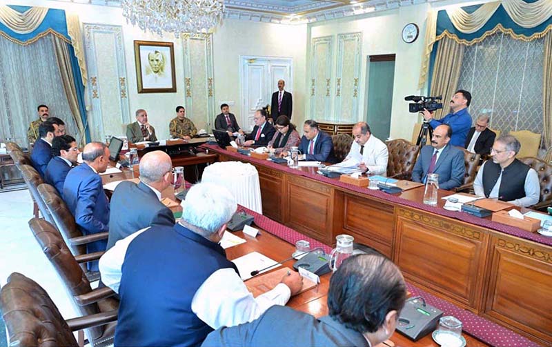 Prime Minister Muhammad Shehbaz Sharif chairs a review meeting regarding promotion of cashless economy and digital payments