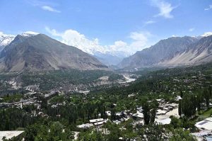 A view of the Rakaposhi on the Karakoram road between Gilgit and Karimabad.