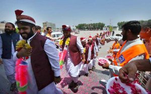 A mass wedding ceremony of 34 Pakistani underprivileged brides, organised & sponsored by Al-Khidmat Foundation.