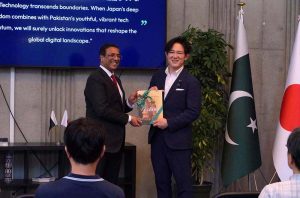 His Excellency Abdul Hameed the Ambassador of Pakistan to Japan with Parliamentary Vice Minister for Digital Affair of Japan, at Embassy of Pakistan Tokyo.