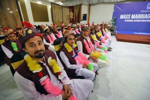 A mass wedding ceremony of 34 Pakistani underprivileged brides, organised & sponsored by Al-Khidmat Foundation.