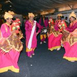 Folk artists perform a traditional dance to the beat of dhol during the Mango and Dates Festival 2026 at Muhammad Nawaz Sharif University of Agriculture (MNSUA), showcasing the rich cultural heritage of South Punjab