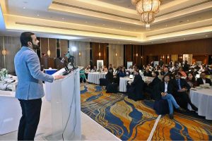 Minister of State for Law and Justice, Barrister Aqeel Malik, addresses the launching ceremony of the National Action Plan for Human Rights (NAP-HR) 2026 in the federal capital