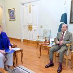 Ms. Michelle Bachelet, candidate for the position of the UN Secretary General, called on Prime Minister Muhammad Shehbaz Sharif