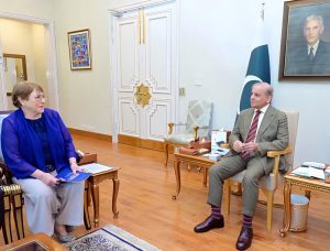 Ms. Michelle Bachelet, candidate for the position of the UN Secretary General, called on Prime Minister Muhammad Shehbaz Sharif