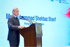 Prime Minister Muhammad Shehbaz Sharif addresses the Pak China Pharmaceutical B2B Conference.