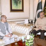 Former Federal Minister and Senior leader of Pakistan Muslim League (N) Khawaja Saad Rafique calls on Prime Minister Muhammad Shehbaz Sharif