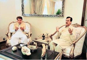 Chairman Senate of Pakistan, Syed Yousaf Raza Gilani offering Fateha on the demise of the mother of Syed Almdar Hussain Shah, President of the New York chamber of small business corporation, USA