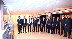 A group of students from Jinnah Law College, Jhelum, Punjab, visits the Senate Museum at Parliament House