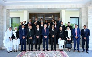 Group photo of Chairman NAB Lt Gen (R) Nazir Ahmed with honourable judges of Islamabad Judiciary at Orientation Session for District Judiciary on Anti-Money Laundering Framework and Investigation Mechanisms, at PACA.