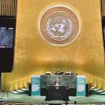 Chairman Prime Minister Youth Programme Rana mashood Ahmed khan while addressing the UN high level meeting on review of New Urban Agenda