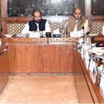 Senator Hidayatullah Khan, Chairman of the Senate Standing Committee on National Heritage and Culture, presides over a meeting of the committee at Parliament House