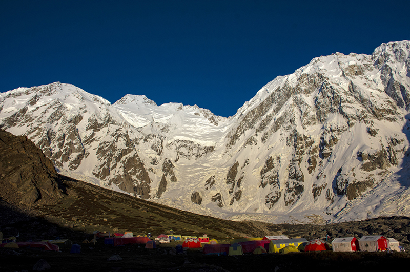 A spectacular sunset casts its glow over Nanga Parbat (8,125 metres), Pakistan’s second-highest peak and the world’s ninth-highest mountain, the western anchor of the Himalayas, widely known as the “Killer Mountain” for its challenging ascent. A record number of international and Pakistani climbers successfully summited the peak this season despite rapidly changing weather conditions