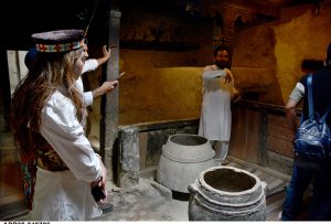 Tourists visit the historic Altit Fort, an architectural marvel dating back more than 1,100 years, in Altit town, Hunza Valley. The centuries-old heritage site, carefully preserved by local authorities, attracts both domestic and international visitors.